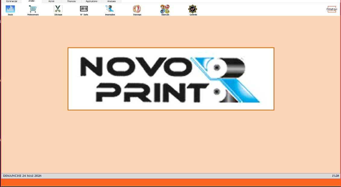 CRM Novoprint — accueil atelier